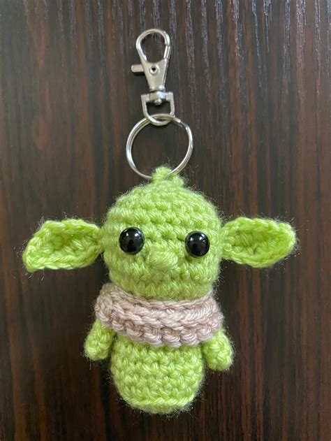 Baby Yoda Keychain Among Us Keychain Etsy