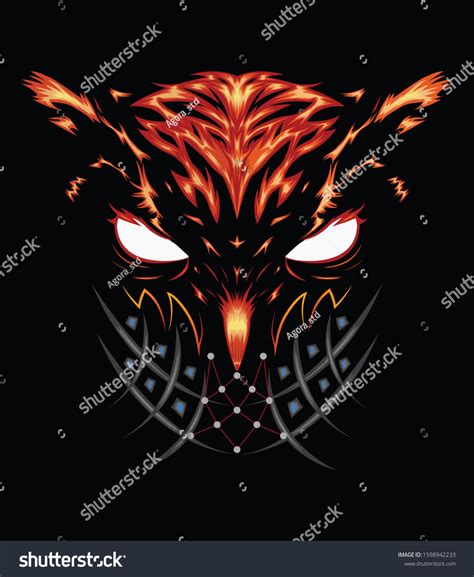 Vector Owl Fire Owl Illustration Vector De Stock Libre De Regalías