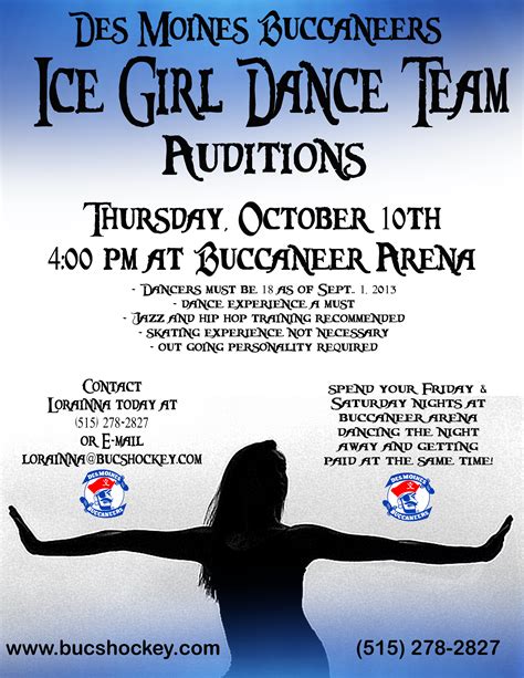 Ice Girl Auditions October 10th
