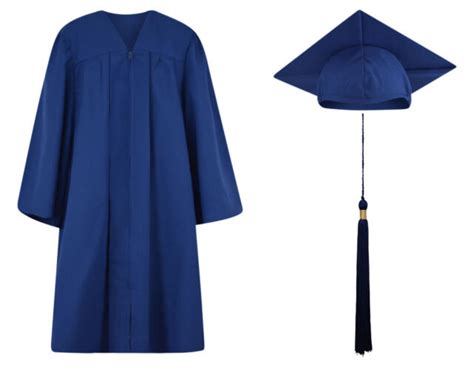 Navy Blue Matte Graduation Cap Gown And Tassel 13 Sizes Available Ebay