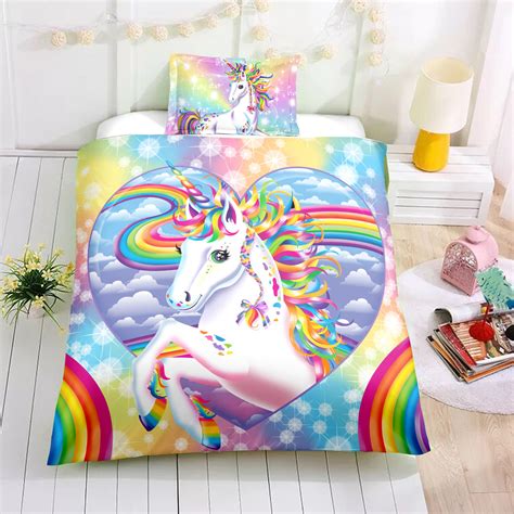Limit to 5 per customer! Twin Rainbow Unicorn Bedding Set, Unicorn Bed Set, Unicorn ...