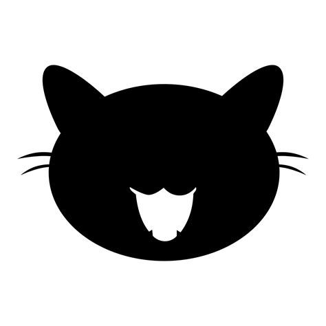 Cat Face Silhouette At Getdrawings Free Download