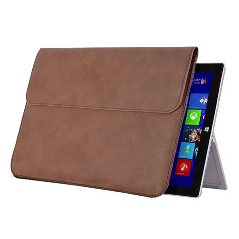 Mosiso Pu Leather Skin Case For Microsoft Surface Pro 3 4 Magnetic Seal