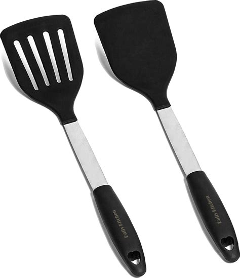 Daily Kitchen Spatula Set Heat Resistant Silicone And Stainless Steel