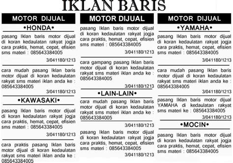 Contoh Iklan Baris Thegorbalsla