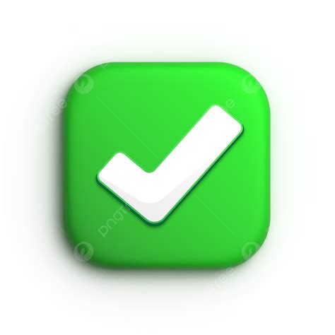 3d Green Check Icon In Transparent Background Check Icon Done Icon