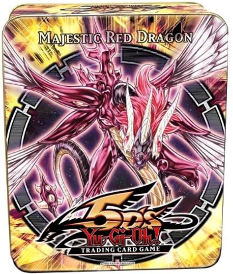 Yugioh 5ds Trading Card Game 2010 Majestic Red Dragon Tin Set 5 Booster