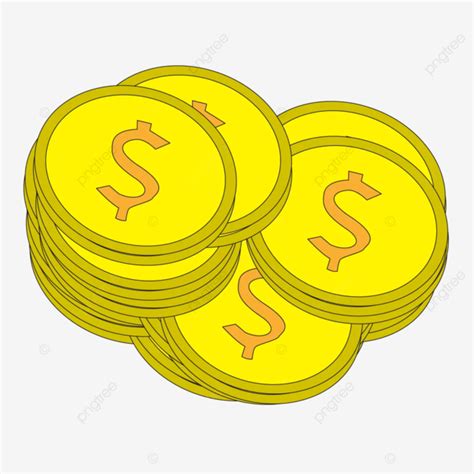 Dibujo A Mano Dólar Moneda De Oro Vector Descarga Gratuita PNG