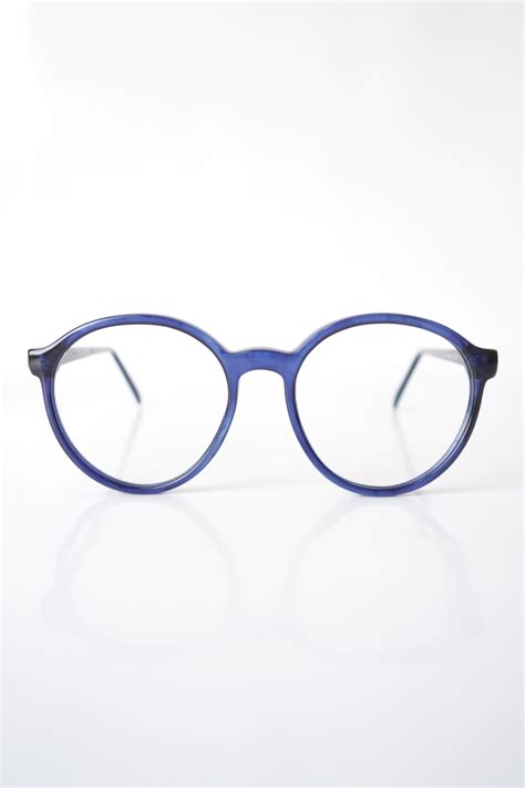 Vintage Blue 1960s Eyeglasses Womens Round Cobalt Blue Etsy Retro Glasses Vintage