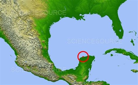 Photograph Chicxulub Crater Map Science Source Images