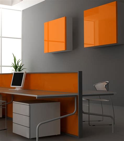 Orange And Grey Office Decor Grey Office Decor Orange Office Decor
