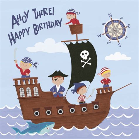 Pirate Fun Birthday Card Dotcomtshop Birthday Cards To Print