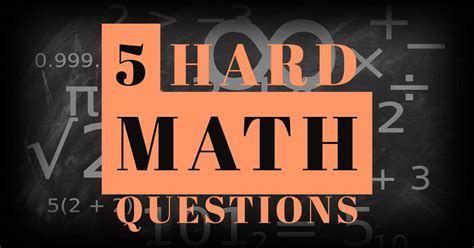 5 Hard math questions | Jokes and Riddles