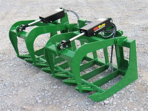 60″ Dual Cylinder Root Bucket Grapple Attachment Fits John Deere Loader