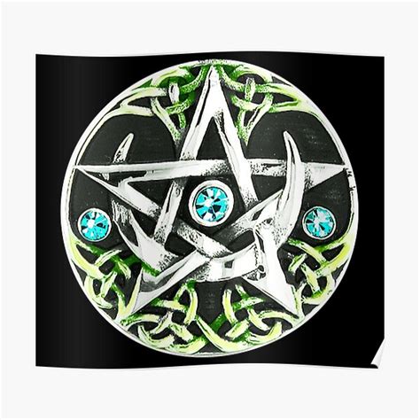 Celtic Pentacle Poster By Signsandsymbols Redbubble