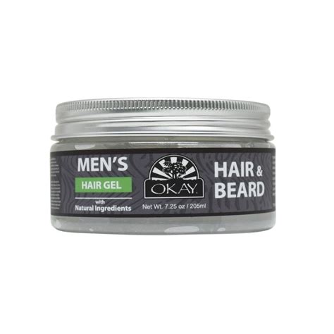 Okay Mens Hair And Beard Gel With Natural Ingredients 725 Oz