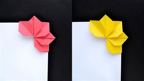 Beautiful Paper Bookmark Flower Origami Tutorial Diy By Colormania