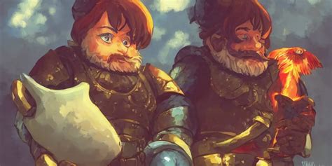 A Grumpy Dwarf In A Heavy Armor Holding Wine Bottes Stable Diffusion