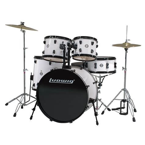 Ludwig Accent Fuse 5 Piece Drum Set With Hardware And Cymbals 20 Bass