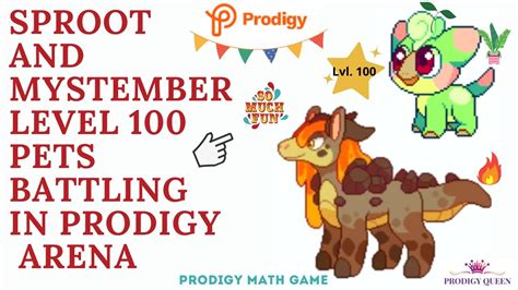 Prodigy Math Game Sproot And Mystember Level Pets Battling In The Prodigy Arena Youtube