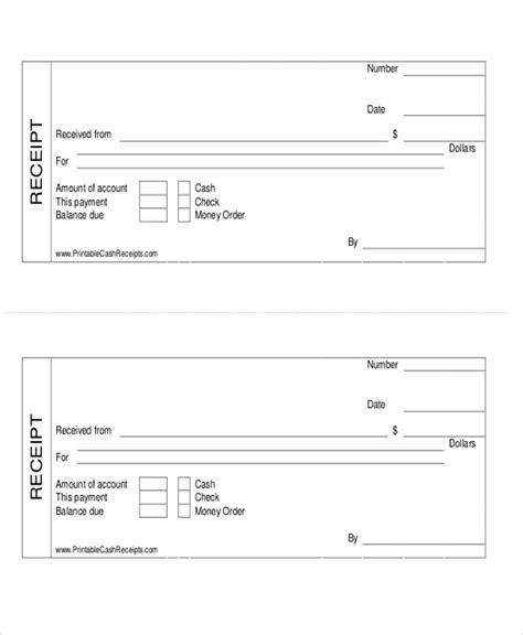 Free Printable Receipt For Cash Payment