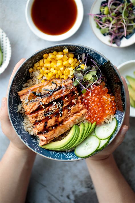 Teriyaki Grilled Salmon Rice Bowl Recipe Salmon Rice Bowl Salmon
