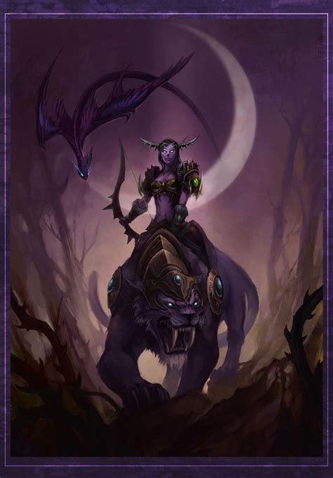 Huntress Moon By Sandara On Deviantart Night Elf Warcraft Art Warcraft