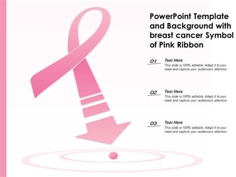 Powerpoint Template And Background With Breast Cancer Symbol Of Pink