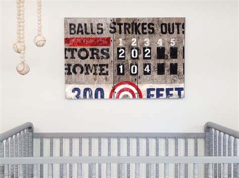 Baseball Scoreboard Wall Art By Aaron Christensen Baseball Wall Art