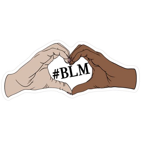 Black Lives Matter Heart Hands Sticker