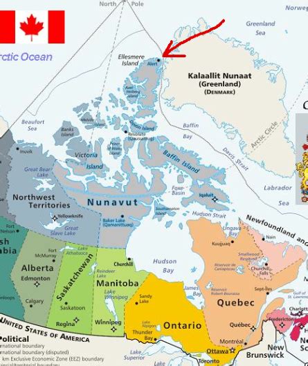 Map Of Canada Ellesmere Island Maps Of The World