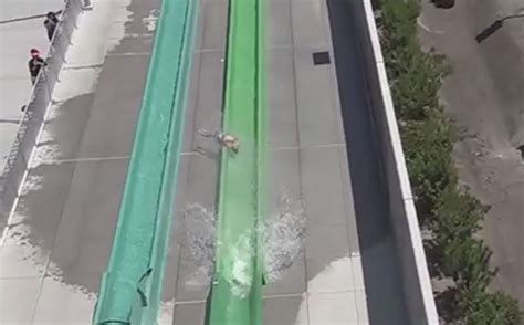 Video Shows Babe Falling Off Giant Water Slide