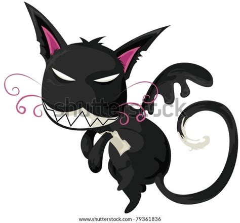 Illustration Isolated Cartoon Monster Cat On Stock Vector Royalty Free