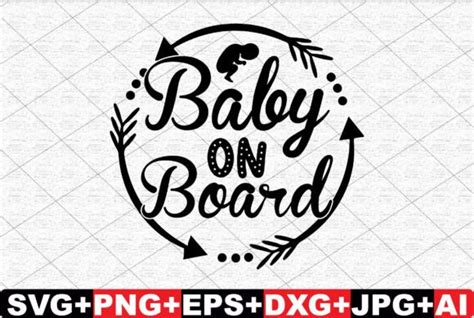 2 Baby On Board Svg Cut File Designs And Graphics