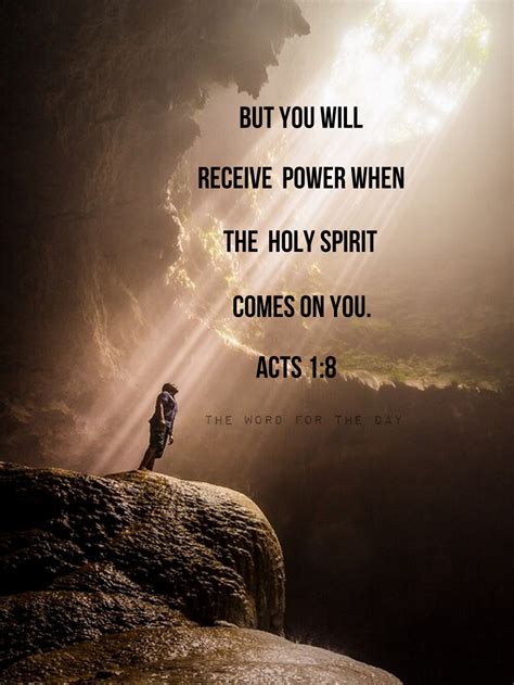 The Word For The Day • “you Will Receive Power When The Holy Spirit