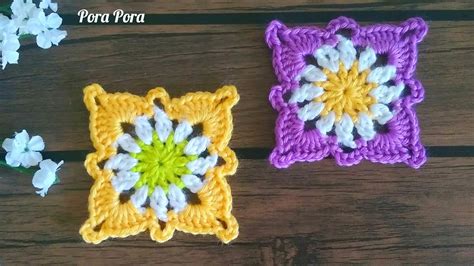 Crochet Flower Granny Square I Crochet Flower I Simple Crochet Projects