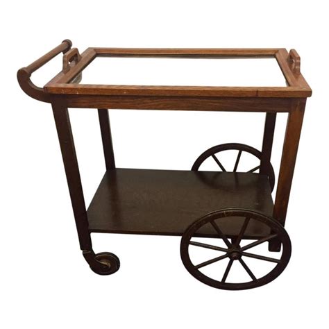 Vintage danish teak folding bar cart $ 750.00 $ 580.00. 1960s Mid-Century Modern Bar Cart With Wagon Wheels and ...