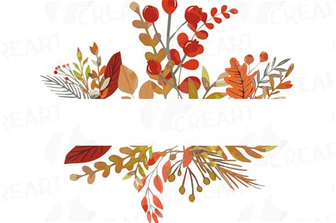 Autumn Frames Watercolor Clip Art Pack Fall Design Borders 148460