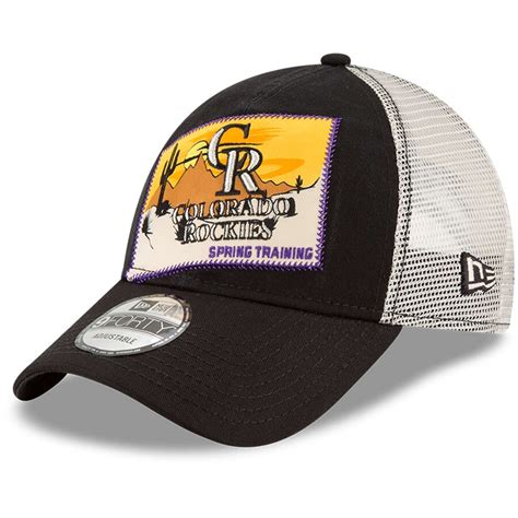 New Era Colorado Rockies Black 2018 Spring Training Patched 9forty