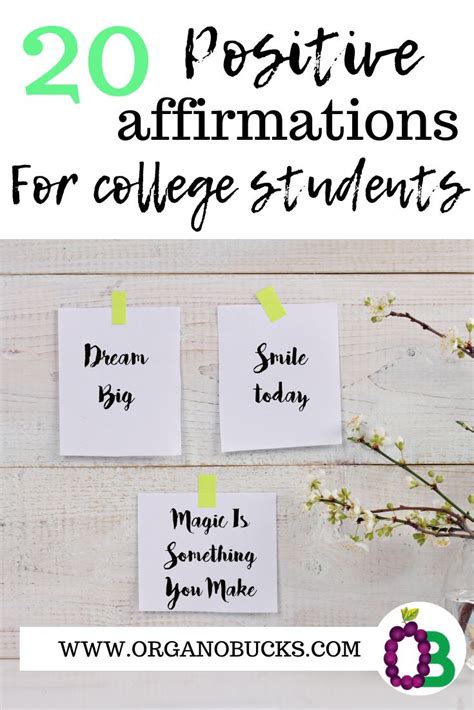 20 Positive Affirmations For College Students Positive Affirmations