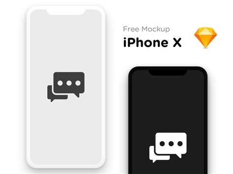 Iphone X Flat Mockup Uplabs