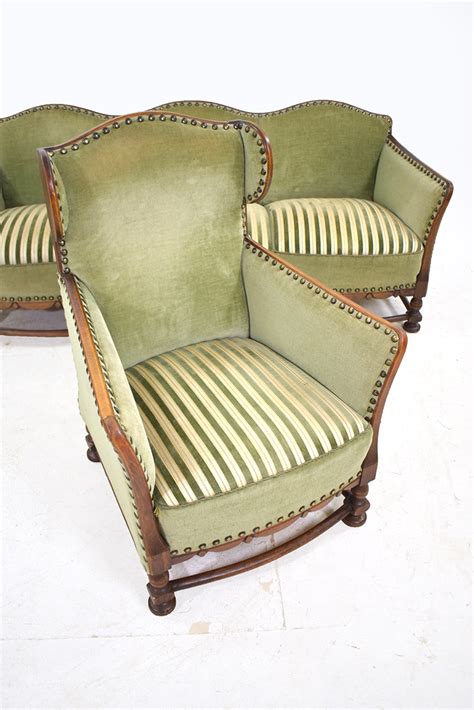 4.7 out of 5 stars 13. HIgh back 1940s armchair in green fabric | Antique