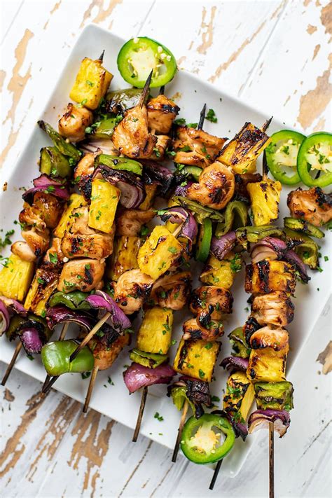 Grilled Teriyaki Chicken And Pineapple Skewers Recipe Kitchen Swagger