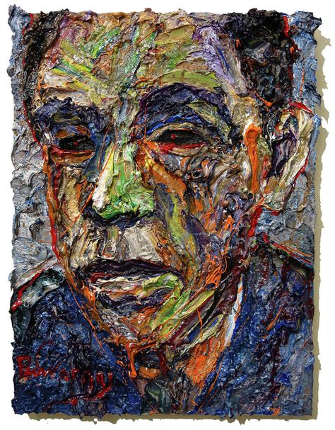 Self Face Portrait Oil Painting Abstract Expressionism Picasso Painting By David Padworny Fine