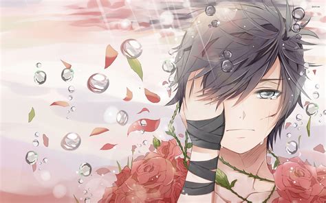 Anime boy, cat, raining, scenic, sad, loneliness. Sad Boy Anime Wallpapers - Wallpaper Cave