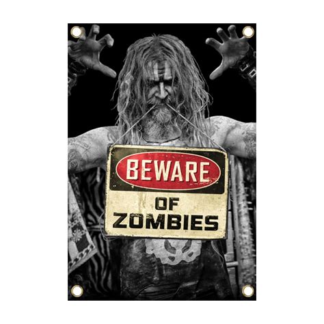 Rob Zombie Beware Of Zombie Metal Sign Rob Zombie Store