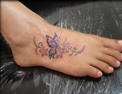 Butterfly Tattoos on Foot Meaning| Pictures| Designs