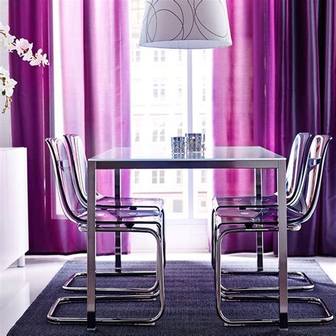 They measure about 29 inches tall by 49 inches long. Color coordinated dining rooms - IKEA dining table with ...