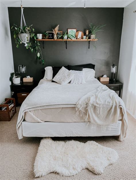 But the decors, the bed, and the bedding cover completed the look. Thrifted Bedroom Makeover | Brown furniture bedroom ...