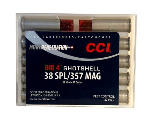 38 Special Cci Shotshell 38357 84 Grain 4 Shot Velocity